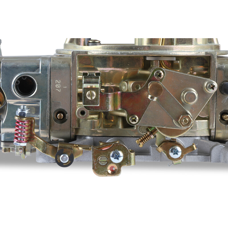 Holley Carburetor 0-4781C; Double Pumper-Series 850 cfm Barrel Manual  Choke Mechanical Secondary Gold Dichromate Star