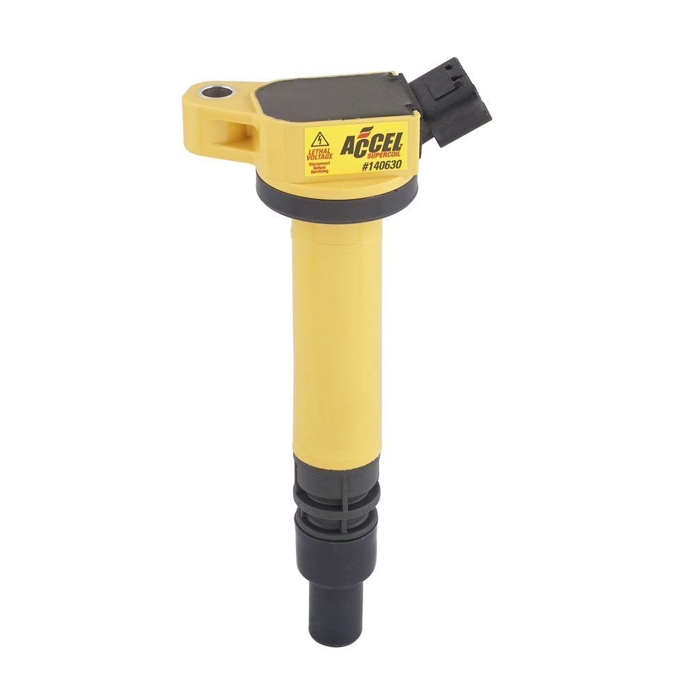 Photo for ACCEL Ignition Coil 140630; Super Coil Yellow Coil On Plug for 2009 to 2012 Toyota, Lexus GS350, GS450H, GX460, IS250, IS350, LS460, LS600H, LX570, 4Runner, Camry, FJ Cruiser, Highlander, Land Cruiser, Rav 4, Sequoia, Sienna, Tundra, Venza 2.5L, 2.7L, 3.5L, 4.0L, 4.6L, 5.0L, 5.7L