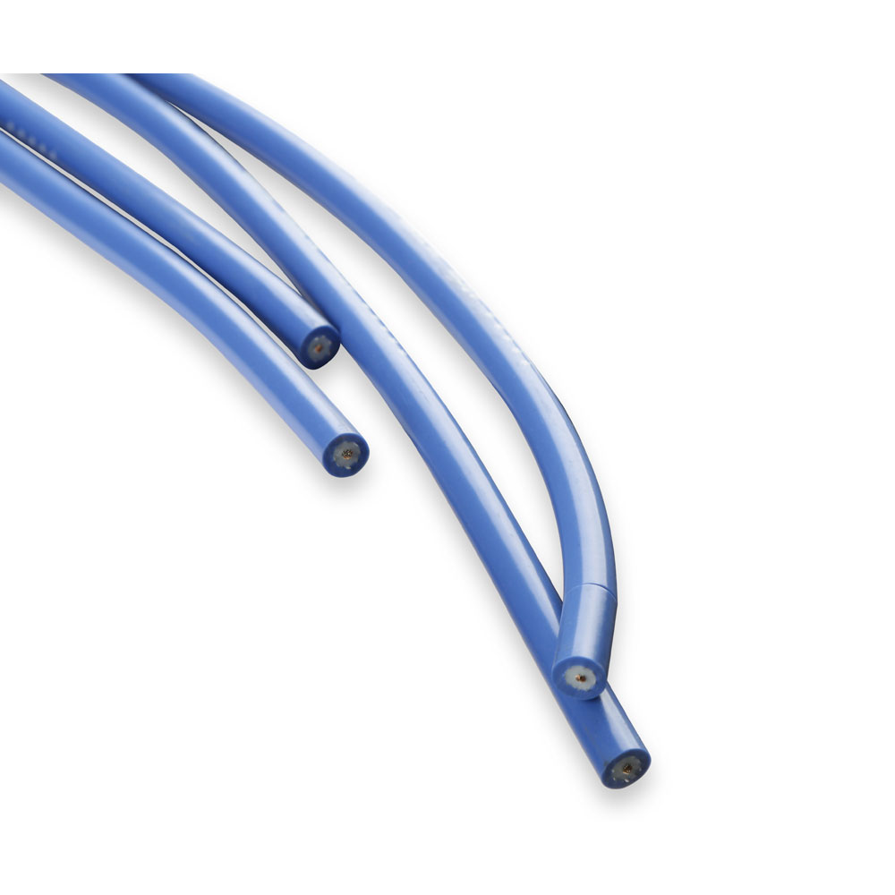 ACCEL Spark Plug Wires 4039B; Super Stock 8 mm Blue Copper Core 90 deg. HEI/Male and Female/Socket 