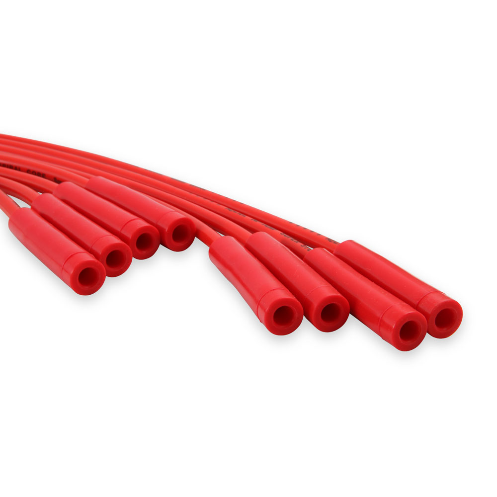 ACCEL Spark Plug Wire Set 5040R; Super Stock 8.000 mm Red Spiral Core Straight 