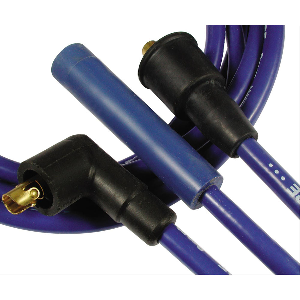 Photo for ACCEL Spark Plug Wire Set 5046B; Super Stock 8.000 mm Blue Spiral Core OE Female/Socket for 1958 to 1976 Ford Boss 302, 351C, 351M, 400, 352 to 428 FE, 429 to 460 