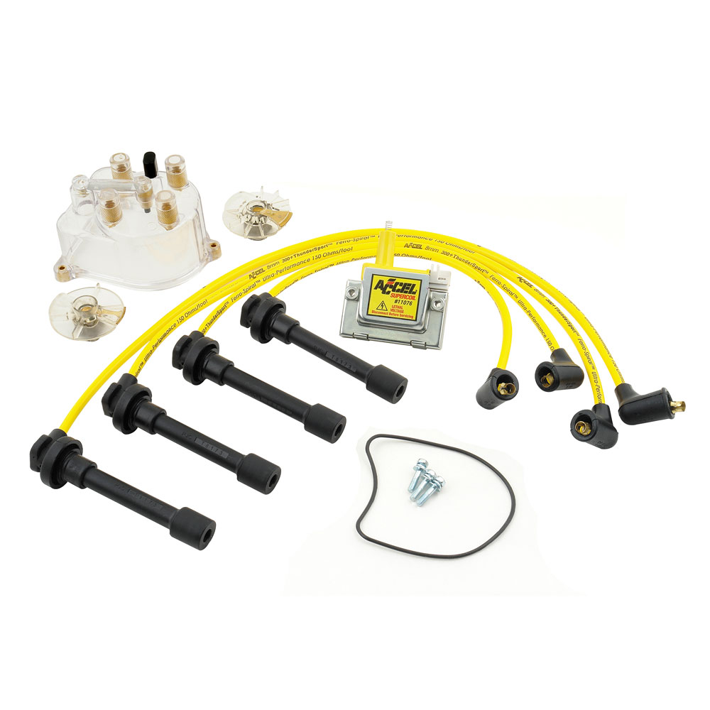 Photo for ACCEL Distributor Cap/Rotor/Coil/Spark Plug Wire Kit HST1;