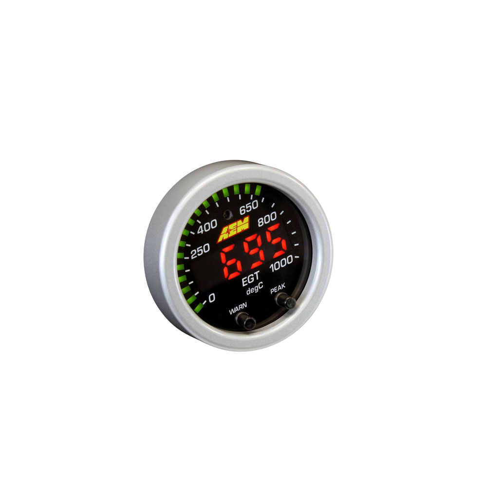 AEM Exhaust Gas Temperature (EGT) Gauge 30-0305; X Series, Digital EGT EGT, Pyrometer 0 to 1800 deg. F 2-1/16 in. Full Electric 