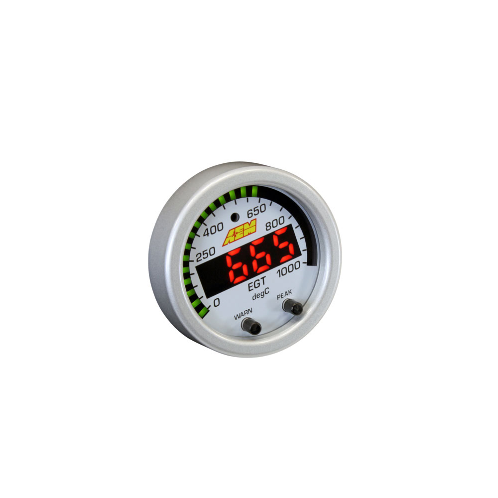AEM Exhaust Gas Temperature (EGT) Gauge 30-0305; X Series, Digital EGT EGT, Pyrometer 0 to 1800 deg. F 2-1/16 in. Full Electric 