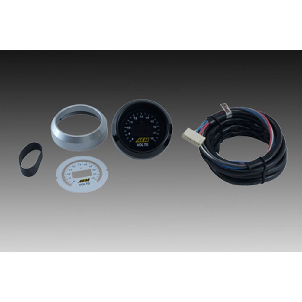Photo for AEM Voltmeter Gauge 30-4400; Voltmeter 8 to 18 Volt 2-1/16 in. Full with Digital Readout) Electric