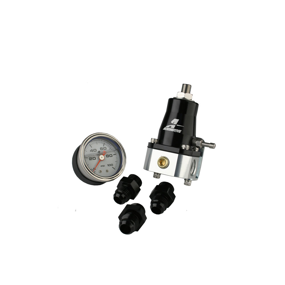 Aeromotive Fuel Pressure Regulator 13130; Compact EFI Kit 40 to 75 PSI Return Gasoline Billet Aluminum 