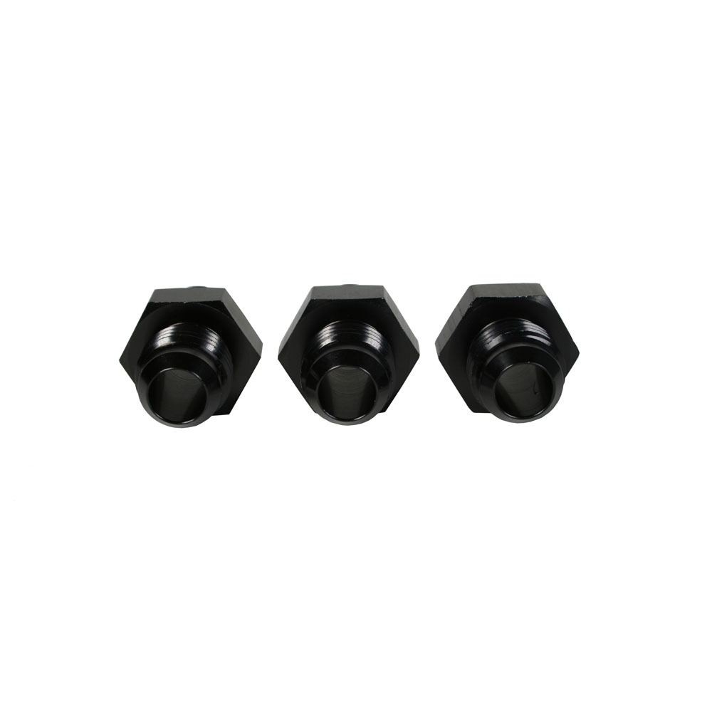 Aeromotive AN Fitting 15108; AN to ORB Adapter Black -06AN Male -06AN Male Straight 