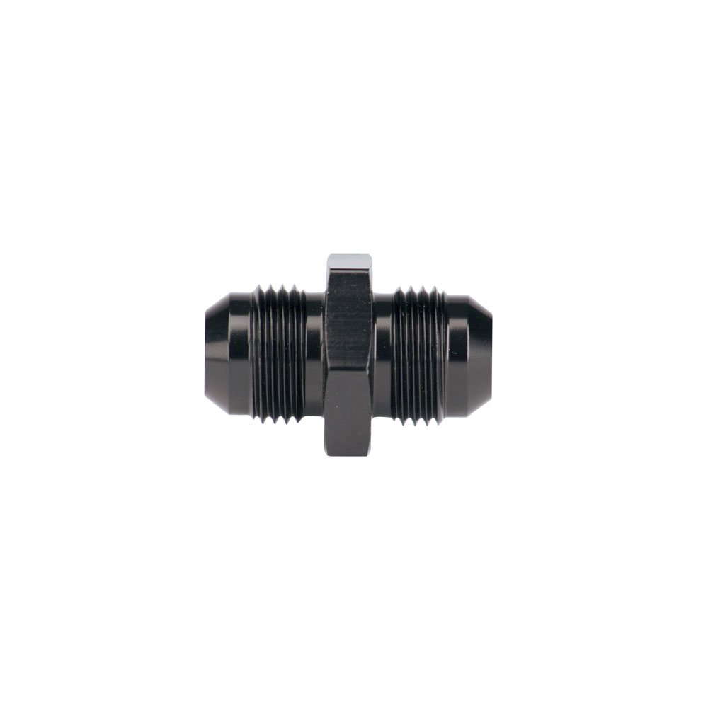 Aeromotive AN Fitting 15603; AN to AN Union Black -08AN Male Straight -08AN Male 
