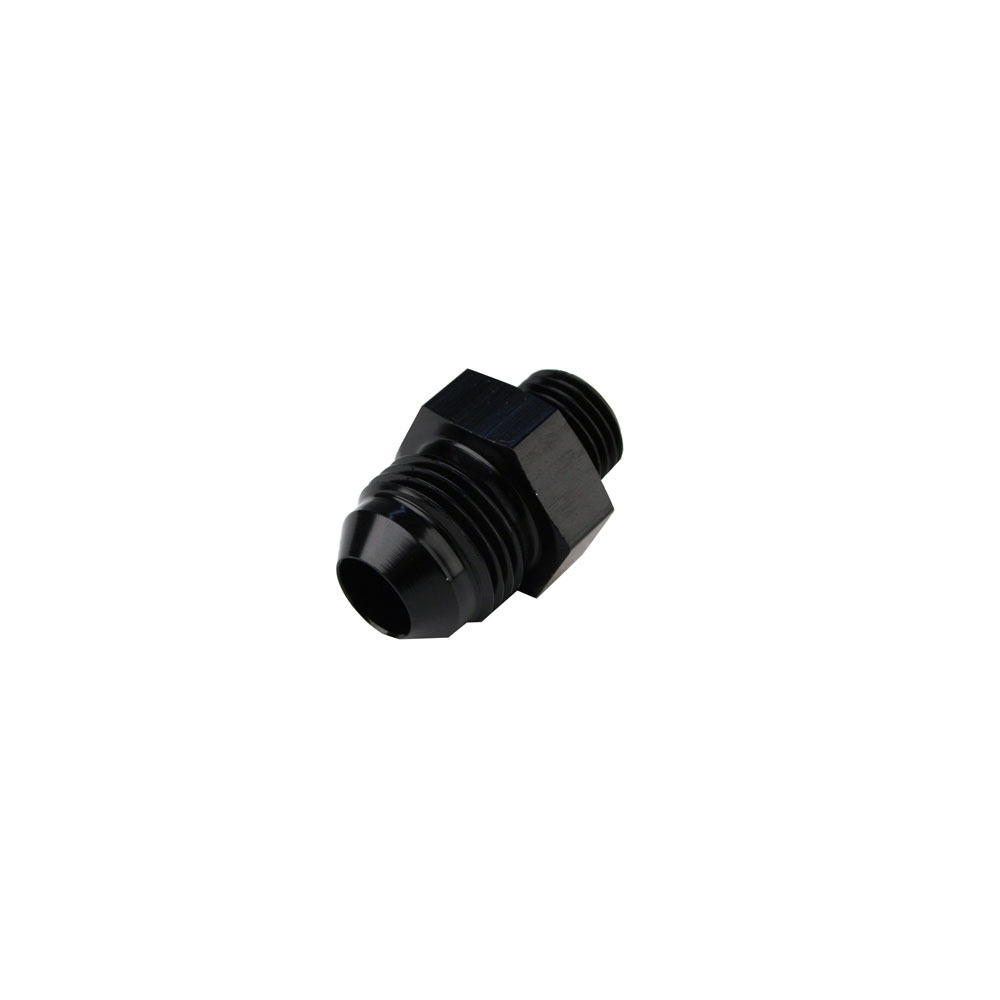Aeromotive AN Fitting 15649; AN to ORB Adapter Black -08AN Male Straight -06AN ORB Male 