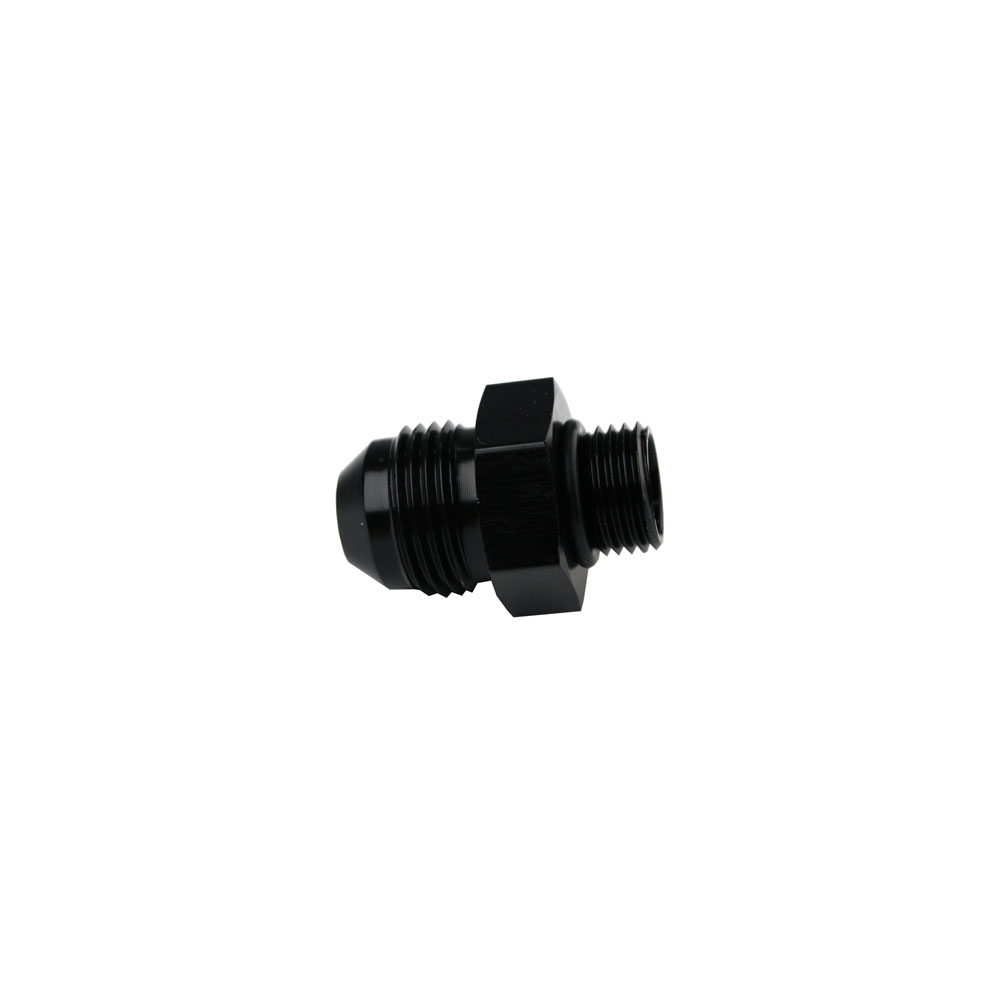 Aeromotive AN Fitting 15649; AN to ORB Adapter Black -08AN Male Straight -06AN ORB Male 