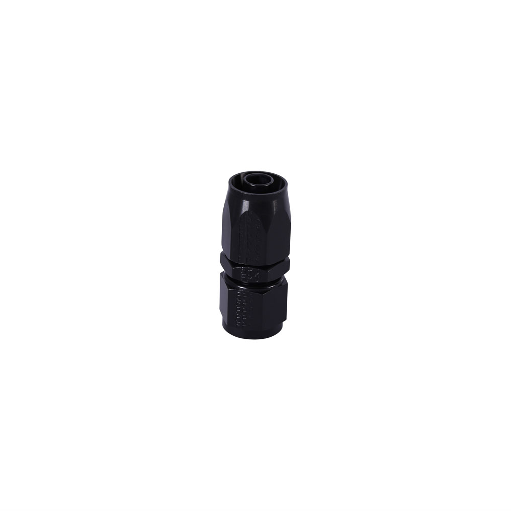 Aeromotive Hose End 15653; Reusable Swivel Black Anodized -08AN Straight -08AN Female 