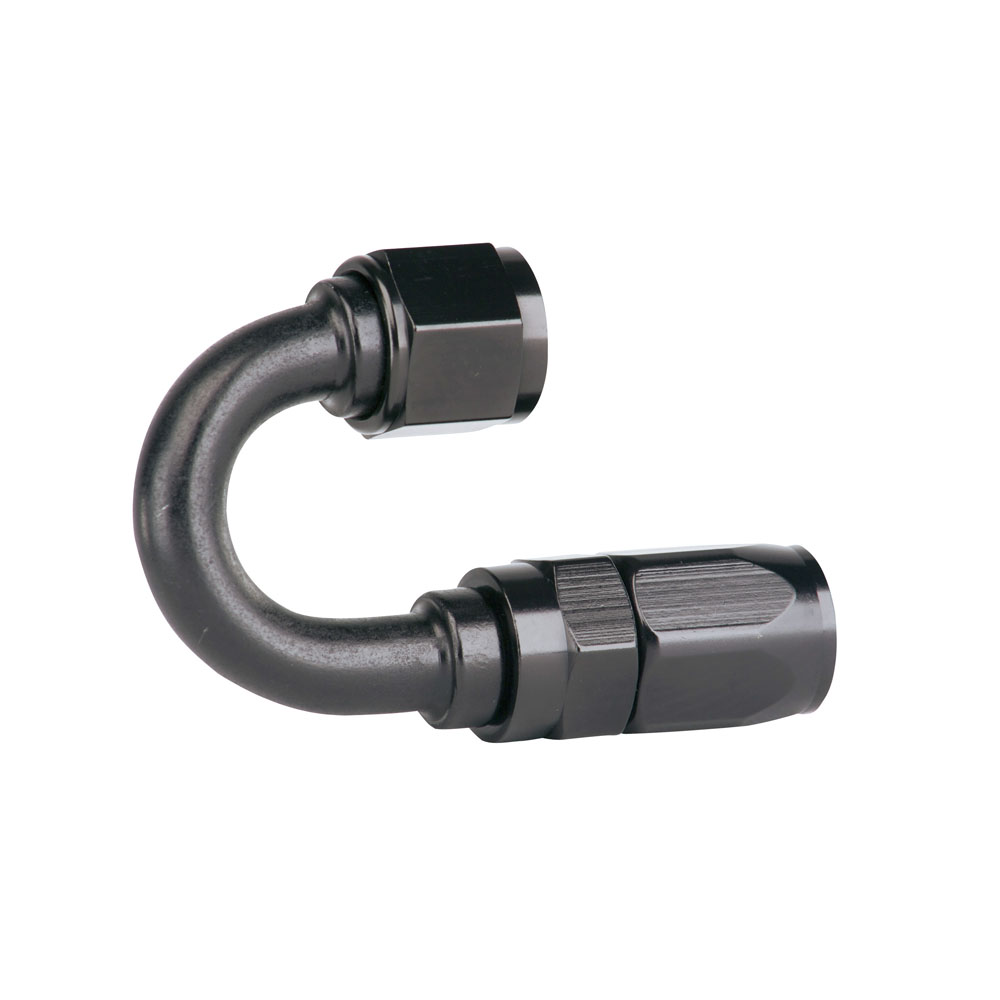 Aeromotive Hose End 15663; Reusable Swivel Black -08AN Straight -08AN Female 