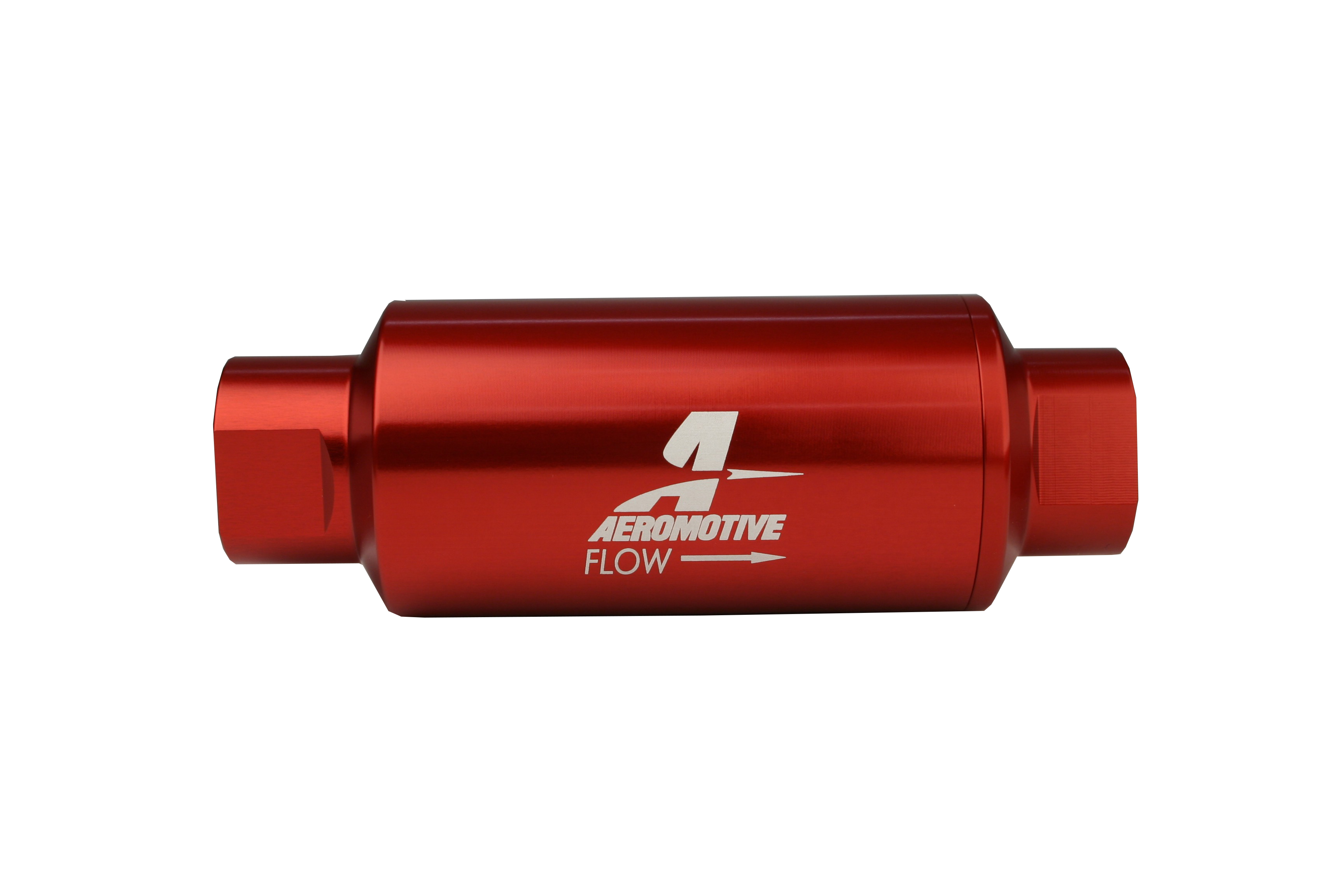 Aeromotive Fuel System Fuel Filter 12335; Gasoline, E85, Methanol, Diesel 40 Micron Red Anodized Aluminum Stainless Steel Mesh 