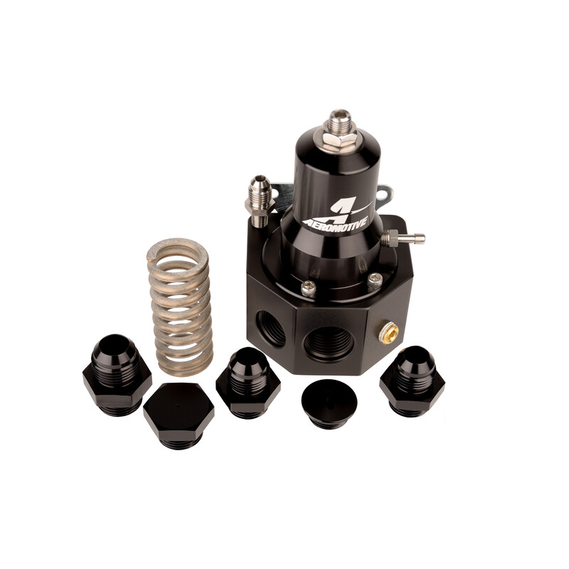 Aeromotive Fuel System Fuel Pressure Regulator 13110; Pro-Series 30 to 125 PSI Return Gasoline, Race Gas, E85, Alcohol Billet Aluminum 