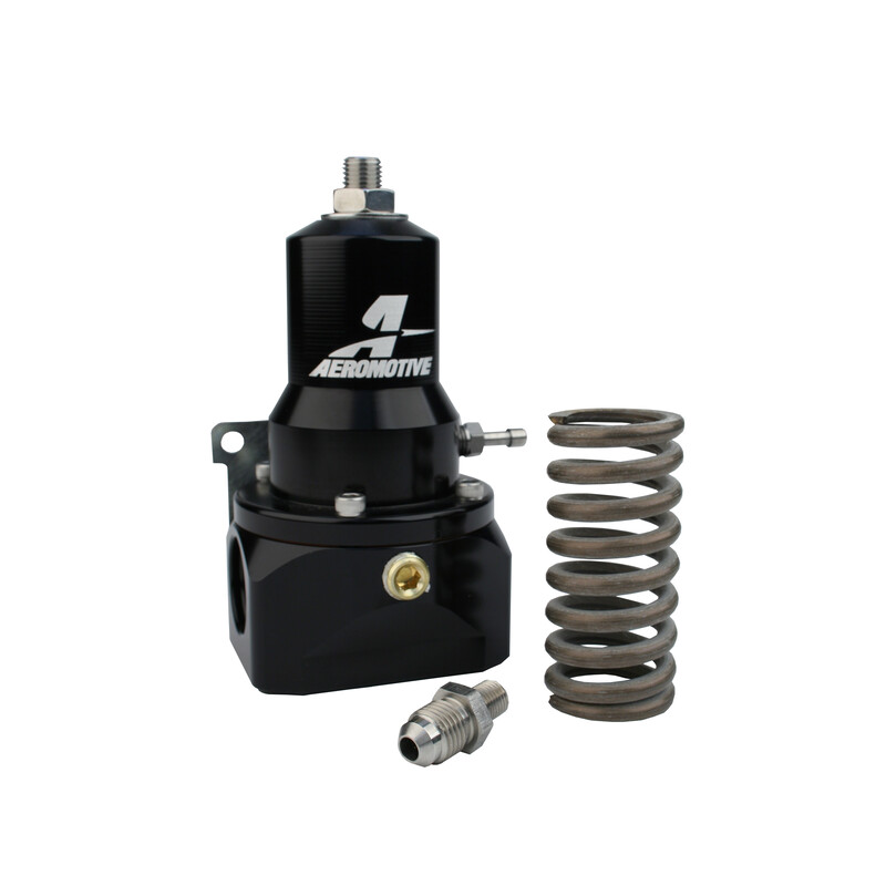 Aeromotive Fuel System Fuel Pressure Regulator 13134; Extreme Flow EFI 30 to 120 PSI Return Gasoline, Race Gas, E85, Alcohol Billet Aluminum 