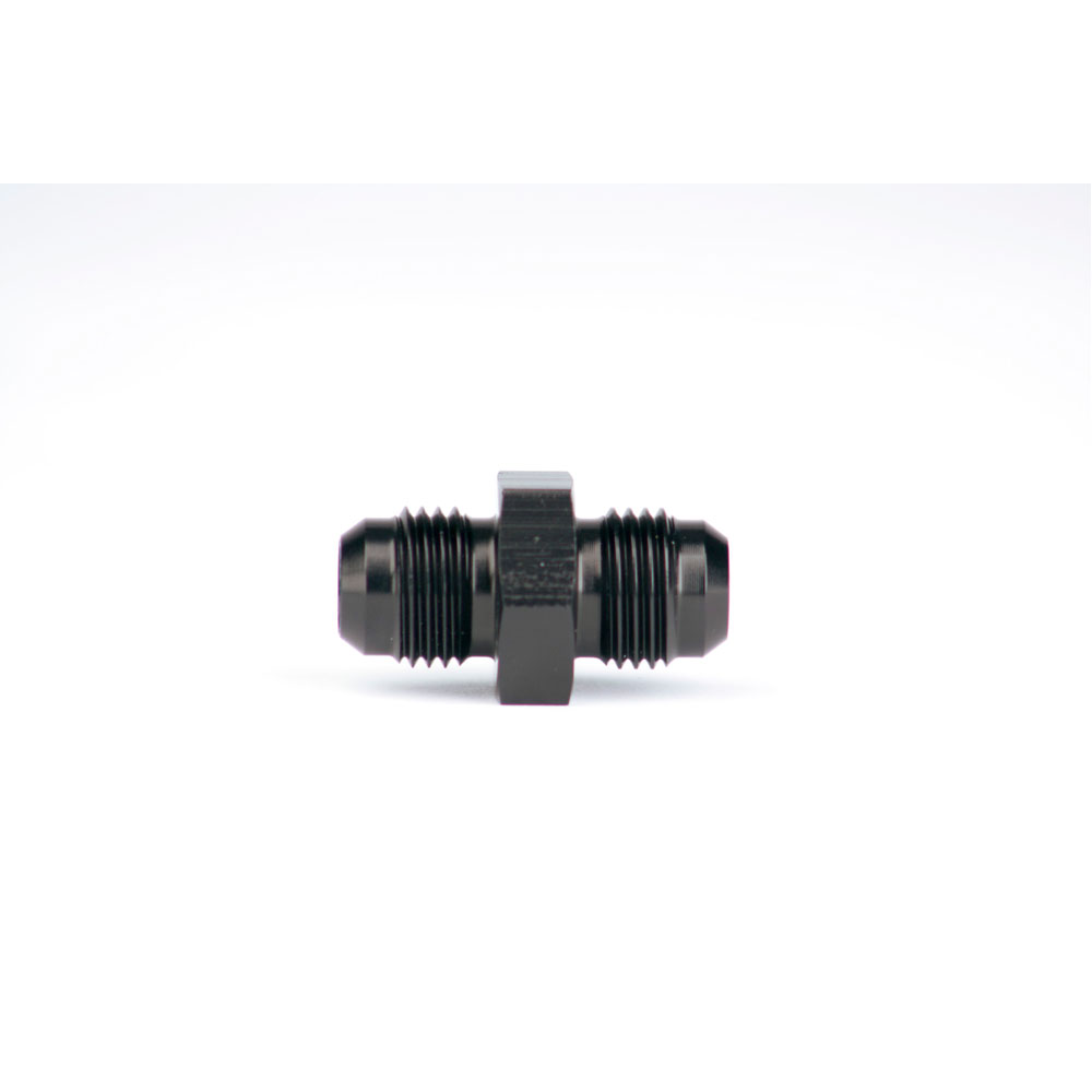 Aeromotive Fuel System AN Fitting 15602; AN to AN Union Black -06AN Male Straight -06AN Male 