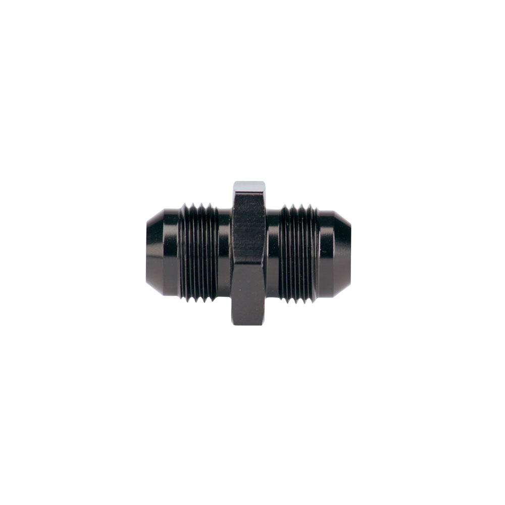 Aeromotive Fuel System AN Fitting 15603; AN to AN Union Black -08AN Male Straight -08AN Male 