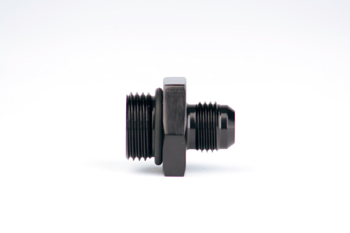 Aeromotive Fuel System AN Fitting 15605; AN to ORB Adapter Black -06AN Male Straight -08AN ORB Male 