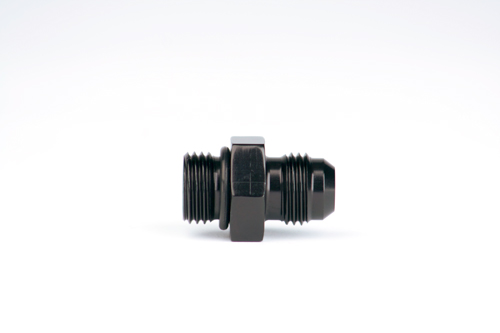 Aeromotive Fuel System AN Fitting 15606; AN to ORB Adapter Black -06AN Male Straight -06AN ORB Male 