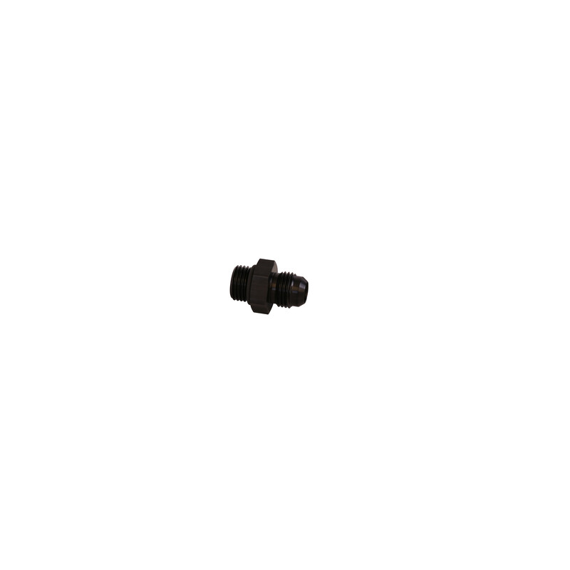Aeromotive Fuel System AN Fitting 15606; AN to ORB Adapter Black -06AN Male Straight -06AN ORB Male 