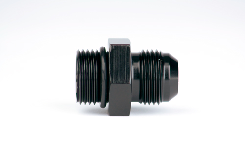 Aeromotive Fuel System AN Fitting 15608; AN to ORB Adapter Black -10AN Male Straight -10AN ORB Male 