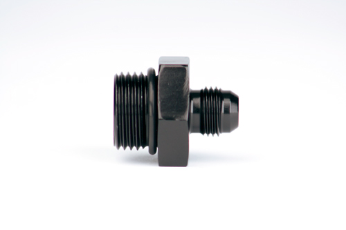 Aeromotive Fuel System AN Fitting 15609; AN to ORB Adapter Black -06AN Male Straight -10AN ORB Male 
