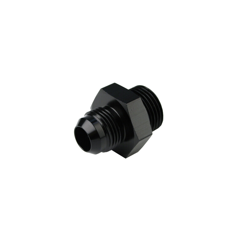 Aeromotive Fuel System AN Fitting 15610; AN to ORB Adapter Black -08AN Male Straight -10AN ORB Male 