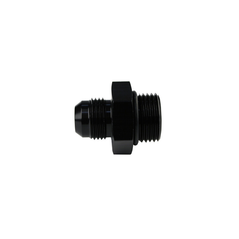 Aeromotive Fuel System AN Fitting 15610; AN to ORB Adapter Black -08AN Male Straight -10AN ORB Male 