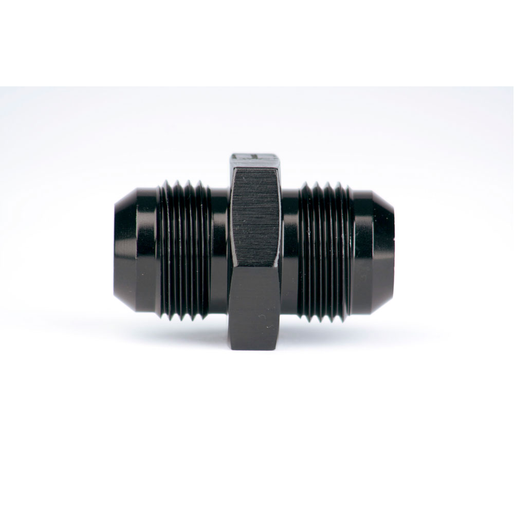 Aeromotive Fuel System AN Fitting 15611; AN to AN Union Black -12AN Male Straight -12AN Male 