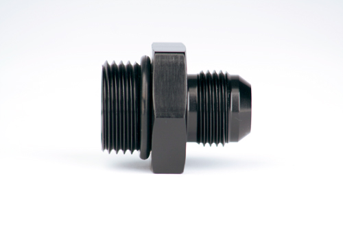 Aeromotive Fuel System AN Fitting 15613; AN to ORB Adapter Black -10AN Male Straight -12 ORB Male 