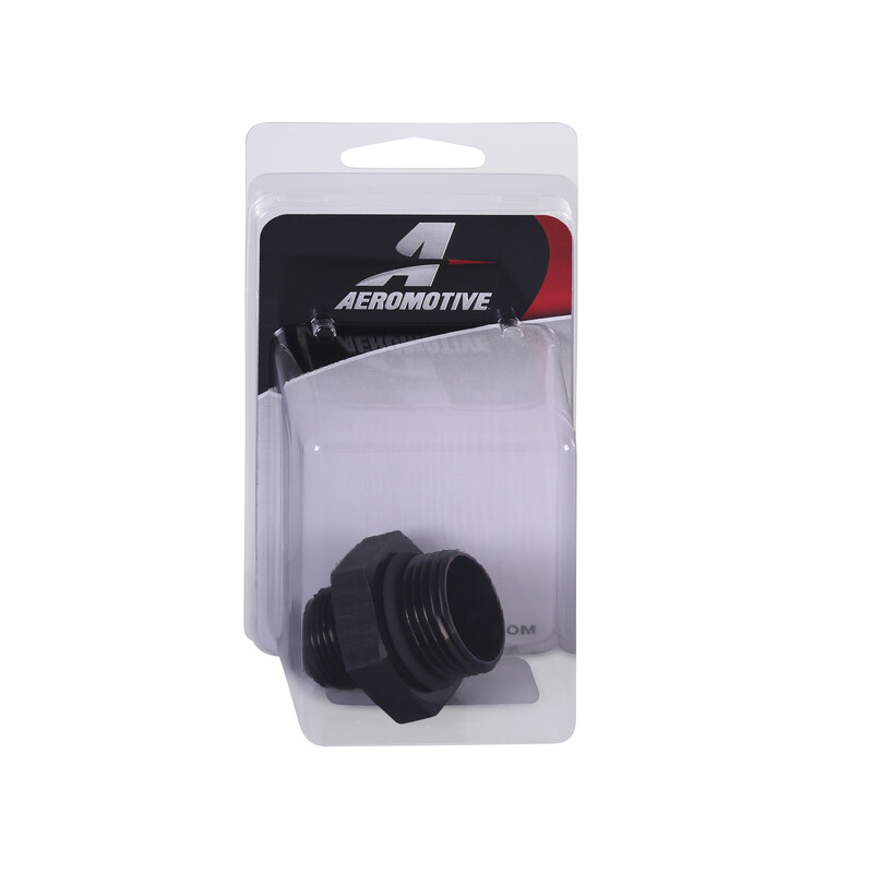Aeromotive Fuel System AN Fitting 15613; AN to ORB Adapter Black -10AN Male Straight -12 ORB Male 