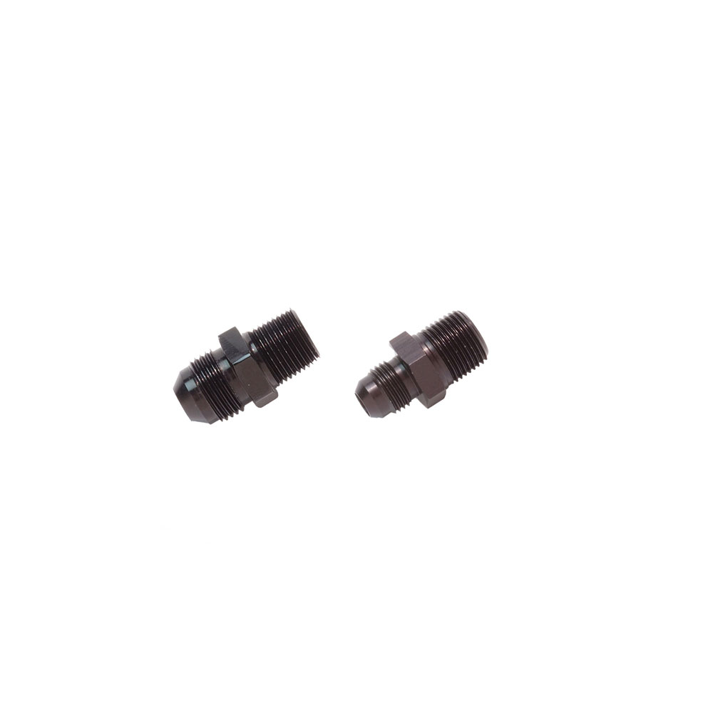 Aeromotive Fuel System AN Fitting 15615; AN to NPT Adapter Black -06AN Male Straight 3/8 in. NPT Male 