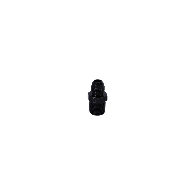 Aeromotive Fuel System AN Fitting 15615; AN to NPT Adapter Black -06AN Male Straight 3/8 in. NPT Male 