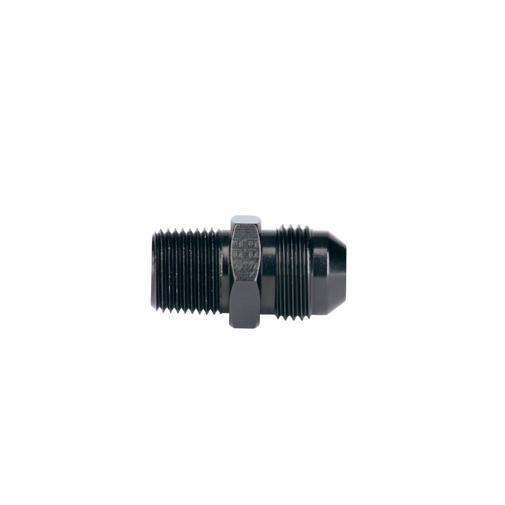 Aeromotive Fuel System AN Fitting 15616; AN to NPT Adapter Black -08AN Male Straight 3/8 in. NPT Male 