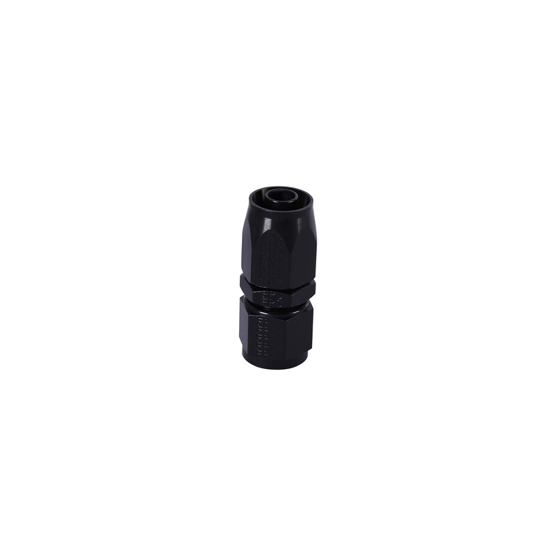 Aeromotive Fuel System Fuel Hose Fitting 15653; Reusable Swivel Black Anodized -08AN Straight -08AN Female 
