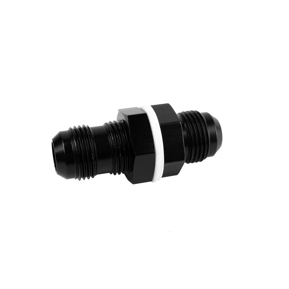 Photo for Aeromotive Fuel System AN Fitting 15686; AN to AN Bulkhead Union Black -10AN Male Straight -10AN Male