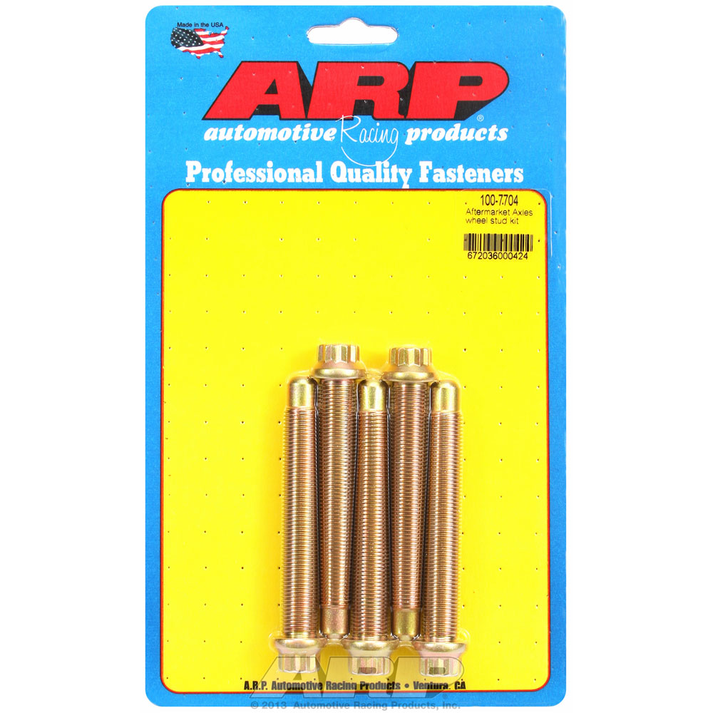 Automotive Racing Products (ARP) Wheel Lug Stud 100-7704; Screw In 1/2 in. -20 Right Hand 3.470 in. Cadmium Plated 8740 Chromoly Aftermarket axles 