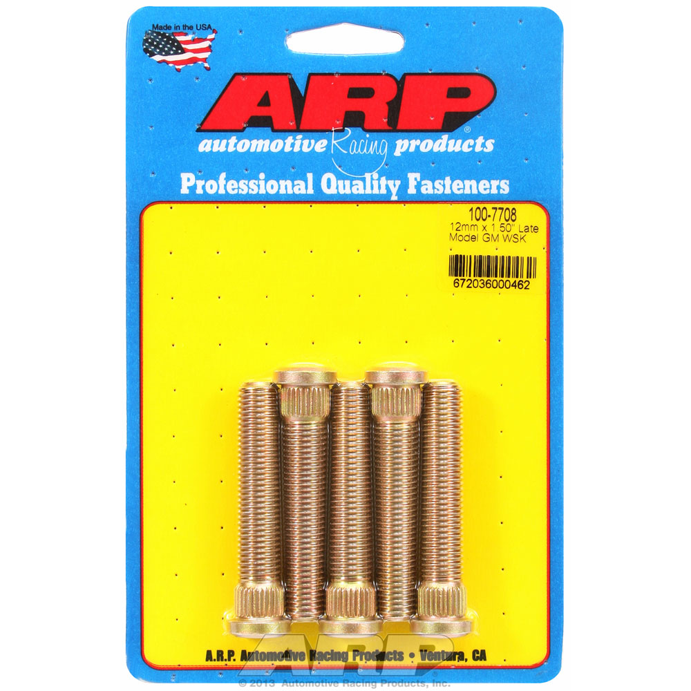 Photo for Automotive Racing Products (ARP) Wheel Lug Stud 100-7708; M12 x 1.50 Right Hand 2.500 in. Cadmium Plated 8740 Chromoly for GM Camaro, Firebird, Corvette 
