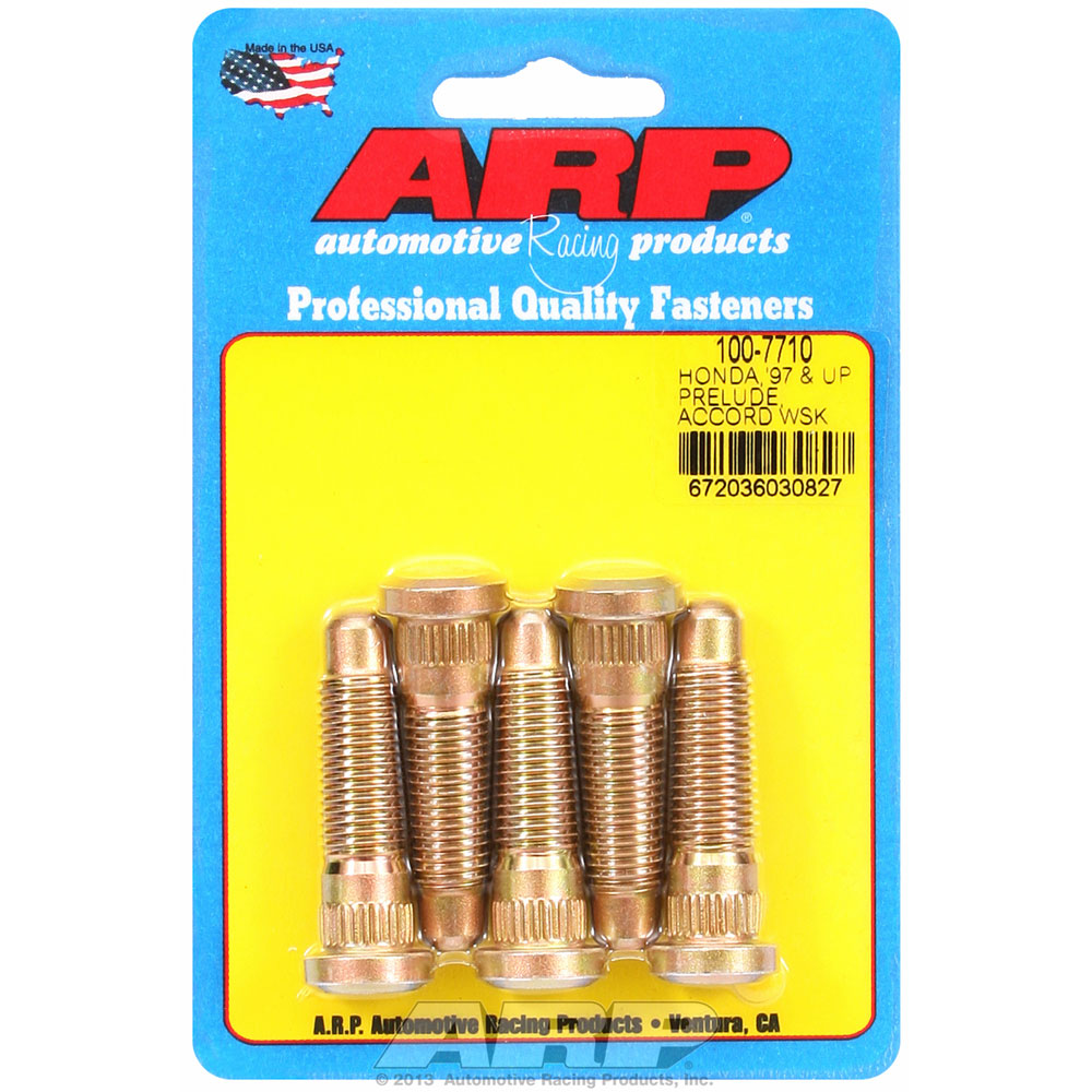 Photo for ARP Wheel Lug Stud 100-7710; M12 x 1.50 Right Hand 1.850 in. Cadmium Plated 8740 Chromoly for 1997 and Up Honda