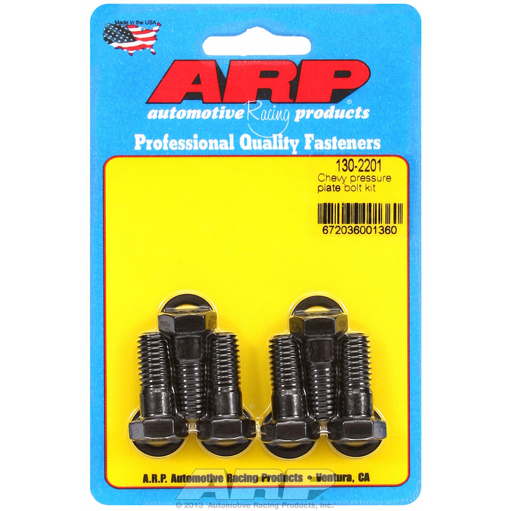 ARP Clutch Pressure Plate Bolt 130-2201; High Performance 1.000 in. Hex Black Oxide Chromoly for Chevy 262 to 400, 396 to 454 