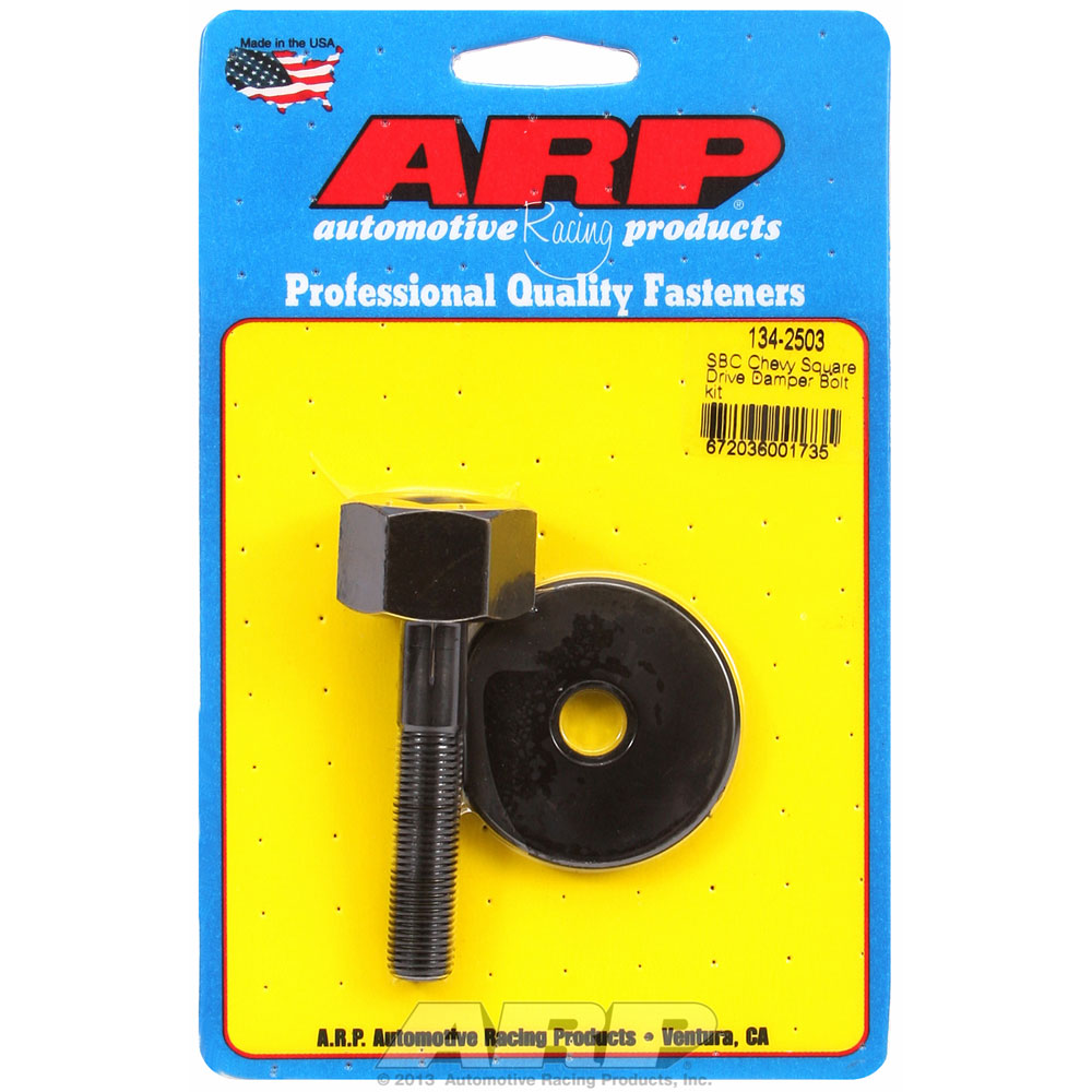 ARP Harmonic Balancer Bolt 134-2503; Hex with Square Drive 2.470 in. Black Oxide 8740 Chromoly for Chevy 262 to 400 