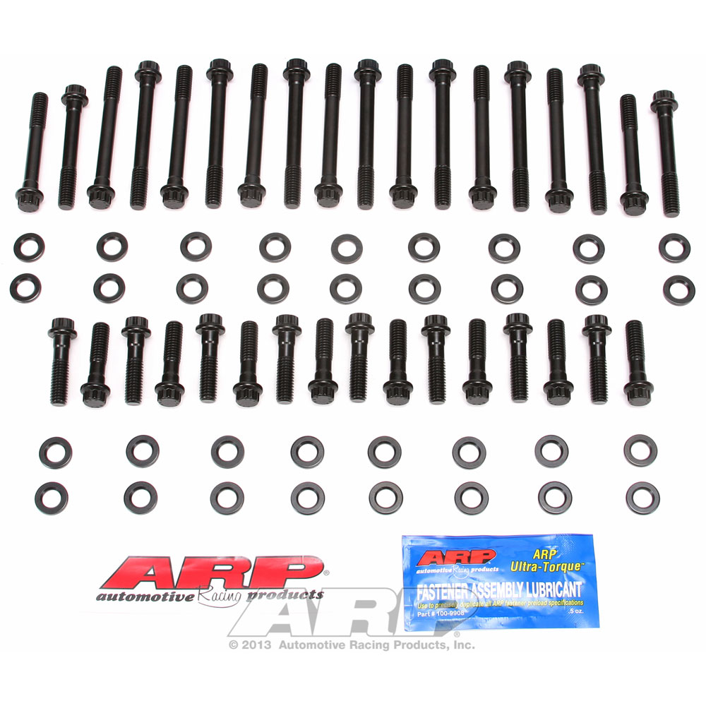 Automotive Racing Products (ARP) Cylinder Head Bolt Set 134-3701; High Performance 12-Point Bolt Black Oxide 8740 Chromoly for 1955 to 2000 Chevy 262 to 400 