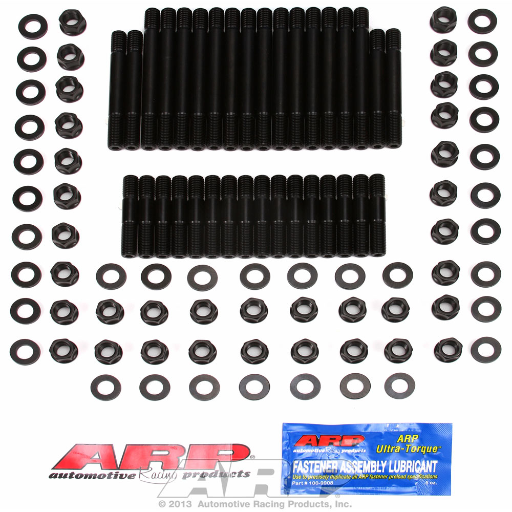 Automotive Racing Products (ARP) Cylinder Head Stud Kit 134-4001; Hex Stud Black Oxide 8740 Chromoly for Chevy 262 to 400 