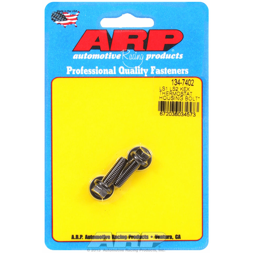 Photo for Automotive Racing Products (ARP) Thermostat Housing Bolt 134-7402; Black Oxide 8740 Chromoly Hex Bolt 20.000 mm M8 for GM LS