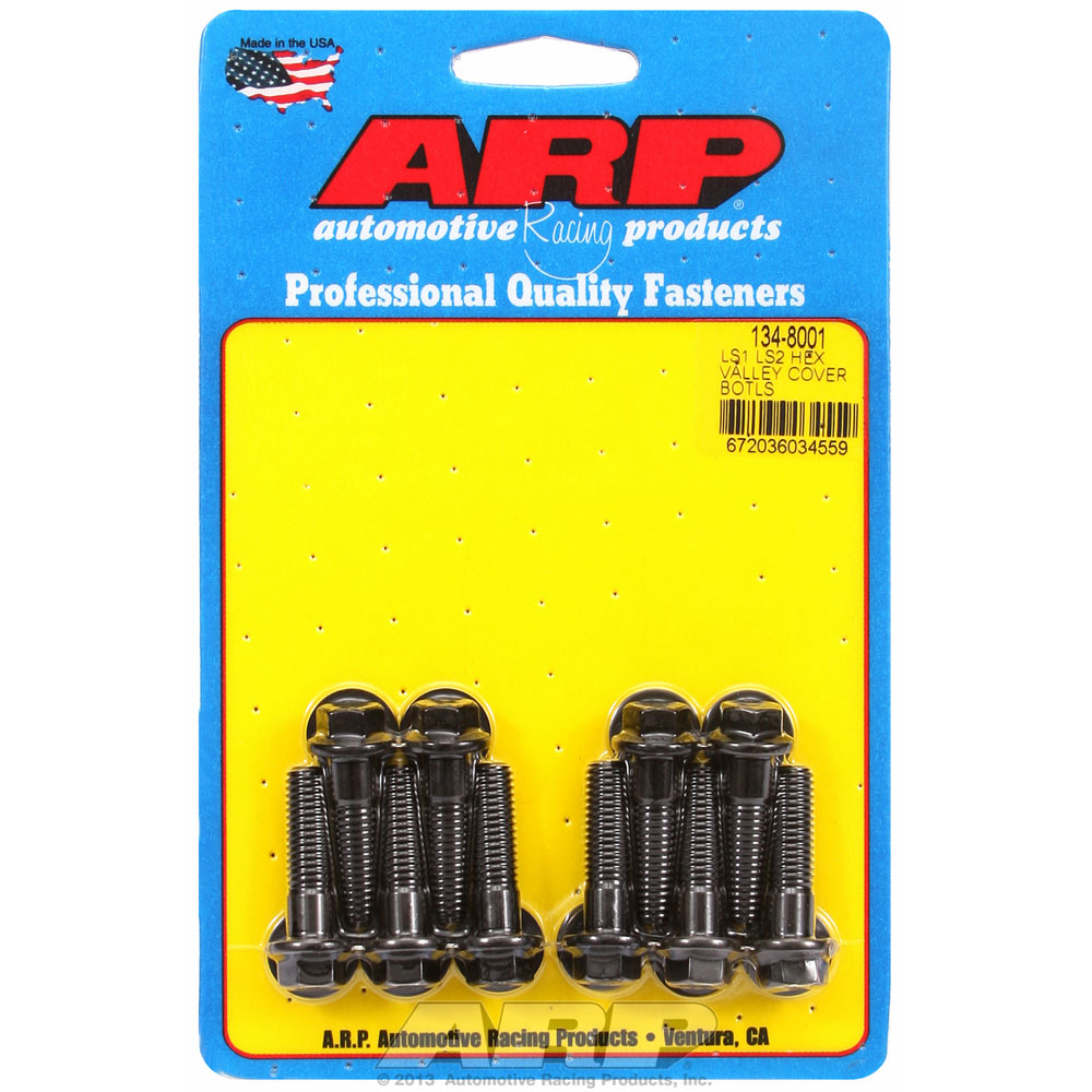 Automotive Racing Products (ARP) Valley Cover Bolt Set 134-8001; Black Oxide Hex Head (10 mm) 8740 Chromoly for GM LS 