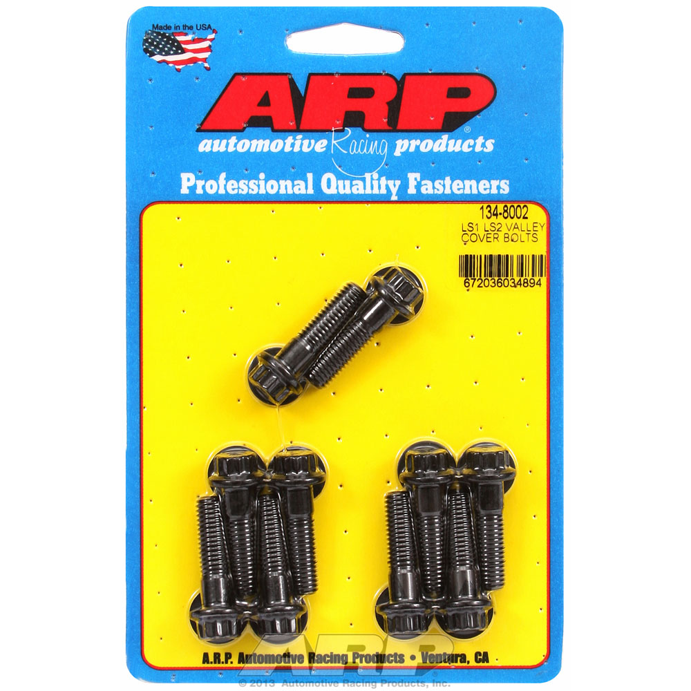 Photo for Automotive Racing Products (ARP) Valley Cover Bolt Set 134-8002; Black Oxide 12-Point (10 mm) 8740 Chromoly for GM LS