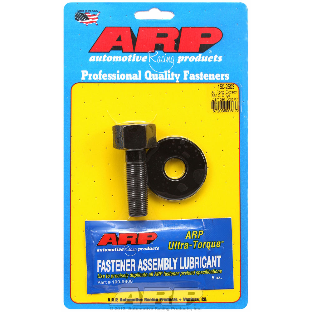 ARP Harmonic Balancer Bolt 150-2503; Hex with Square Drive 2.050 in. Black Oxide 8740 Chromoly for Ford 221, 255, 260, 289, 302, 351W, 429, 460 