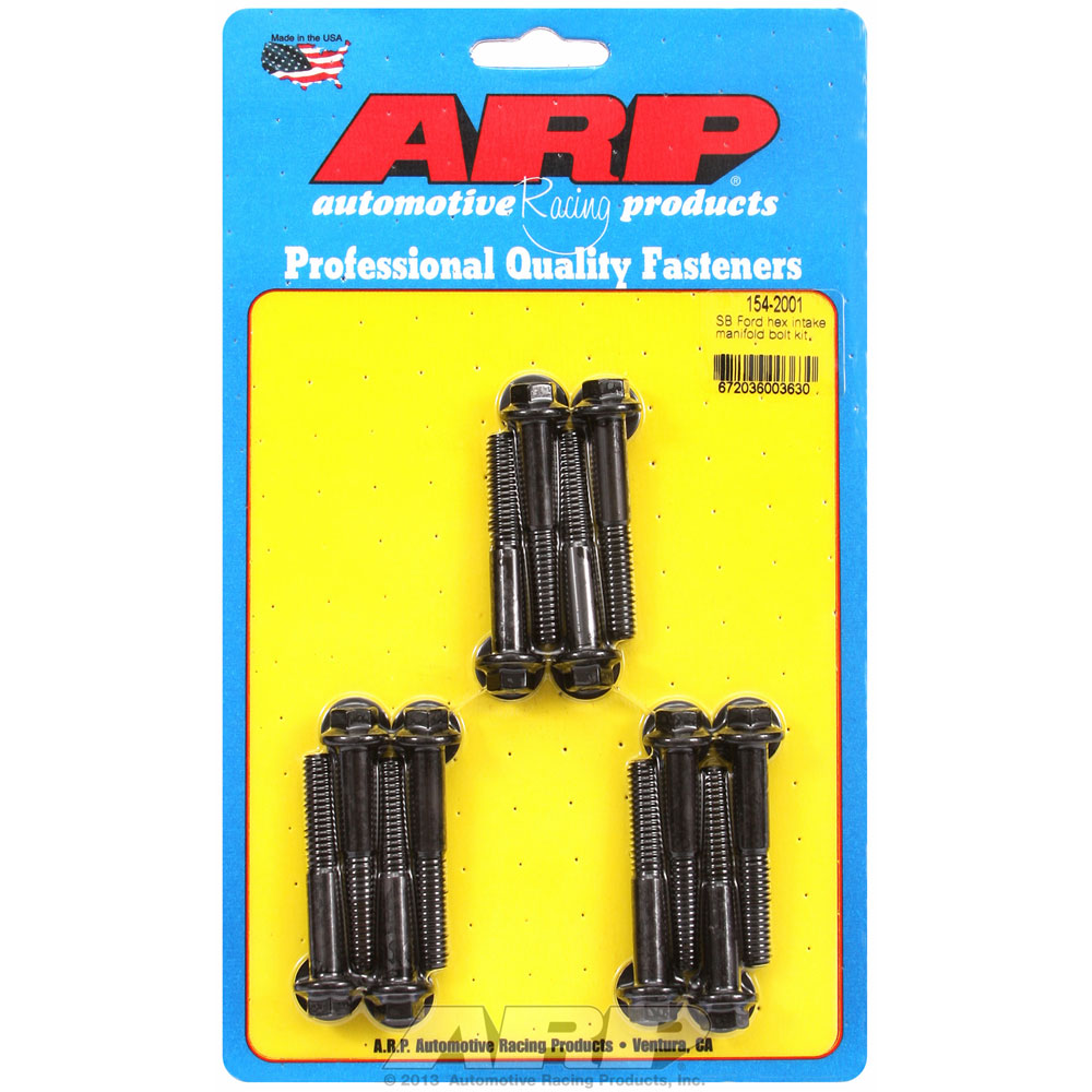 ARP Intake Manifold Bolt Set 154-2001; Black Oxide Hex Chromoly, 2