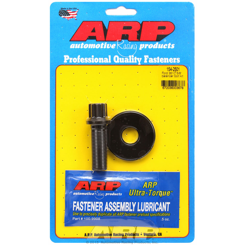 ARP Harmonic Balancer Bolt 154-2501; 12-Point 1.880 in. Black Oxide 8740 Chromoly for Ford 351C 