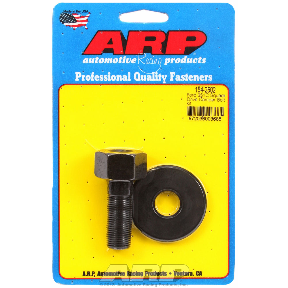ARP Harmonic Balancer Bolt 154-2502; Hex with Square Drive 1.800 in. Black Oxide 8740 Chromoly for Ford 351C 